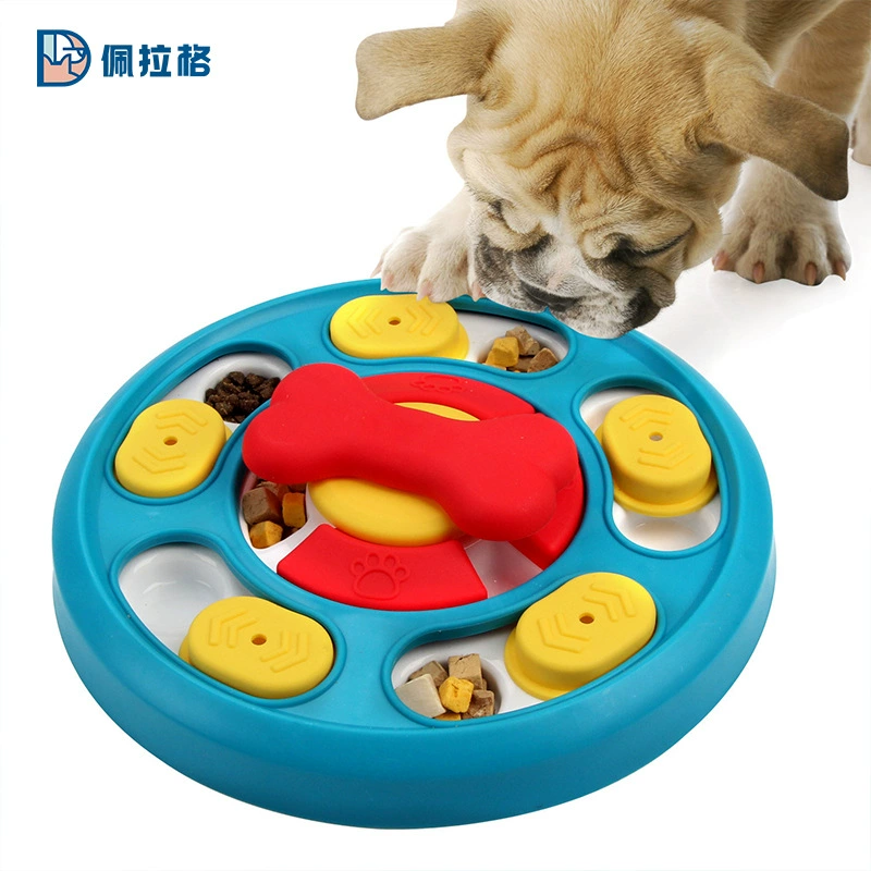Популярная трансграничная тарелка для медленного питания для домашних животных, обучающая кормушка для собак, миска для тренировки против удушья, интерактивная тарелка для скрытия еды-головоломки
