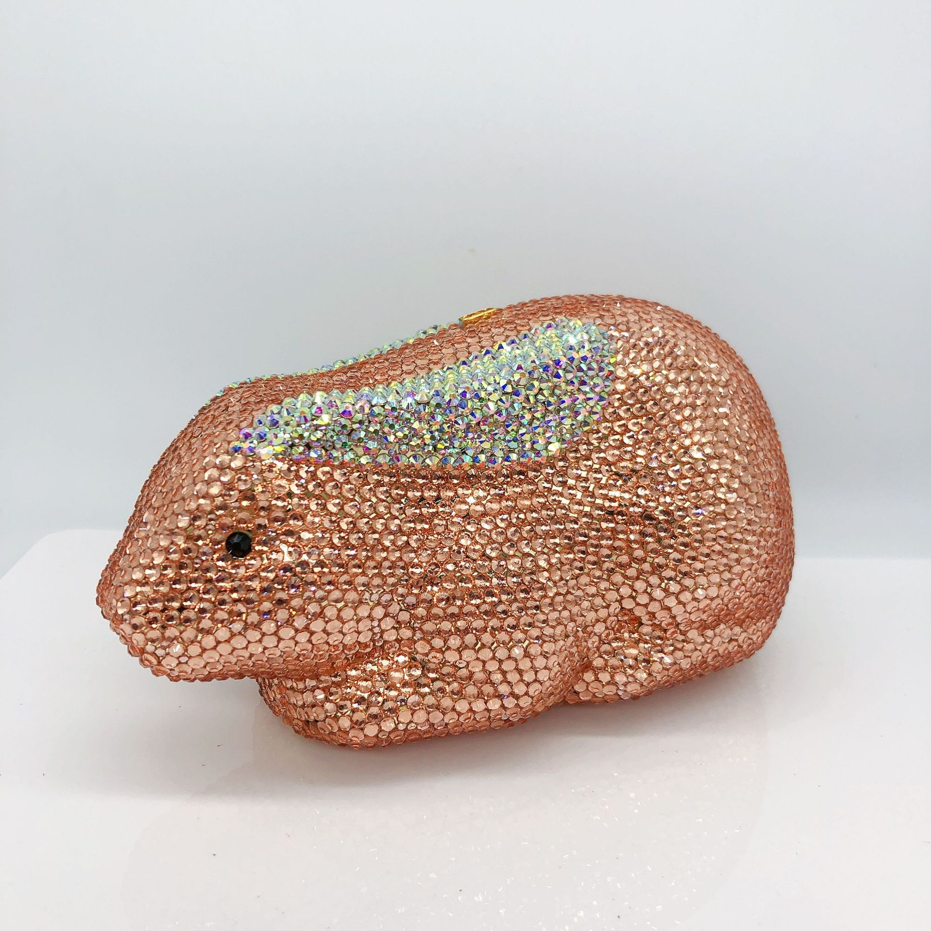 Rabbit clutch conejo transfronterizo bolsa de diamantes para la cena europea y americana bolsa de diamantes de mano adornamiento de conejo de cristal