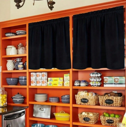 2-Piece Soft Velvet Small Curtain Set for Small Windows, Rv Windows, Storage Cabinets, Small Half-Curtains, Decorative Set, Short Curtains