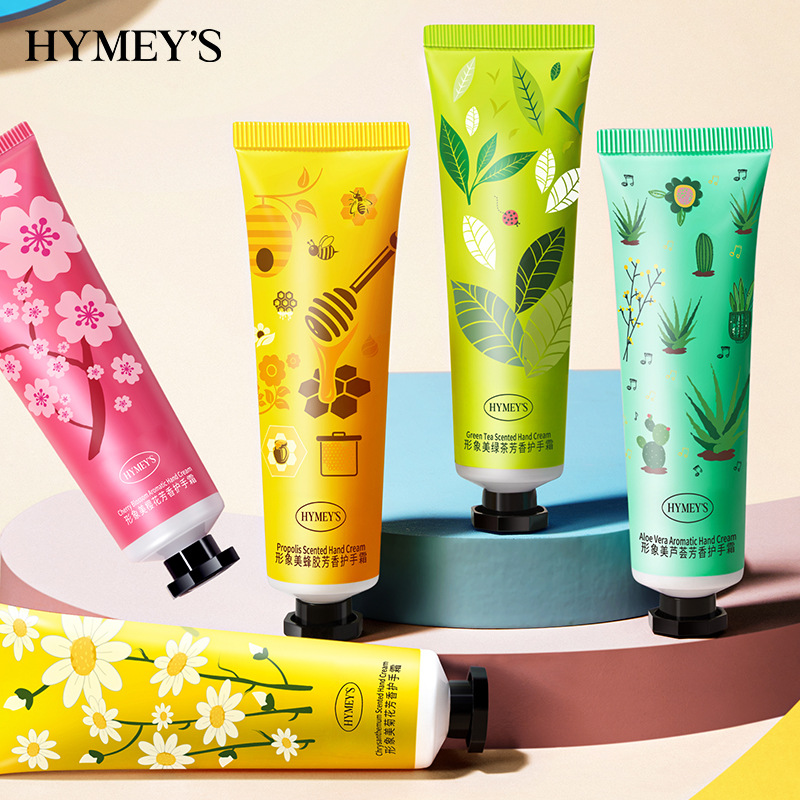 Hermosa flor fragancia crema de manos esencia vegetal hidratante manos tiernas y suaves anti-agrietamiento anti-secado crema de manos al por mayor