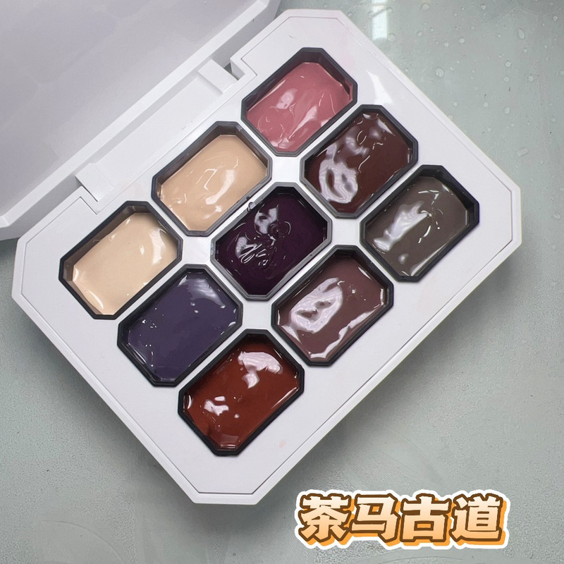 美甲九宫格拍拍胶彩绘油画胶高饱和渐变晕染裸色甲油胶美甲店专用|undefined