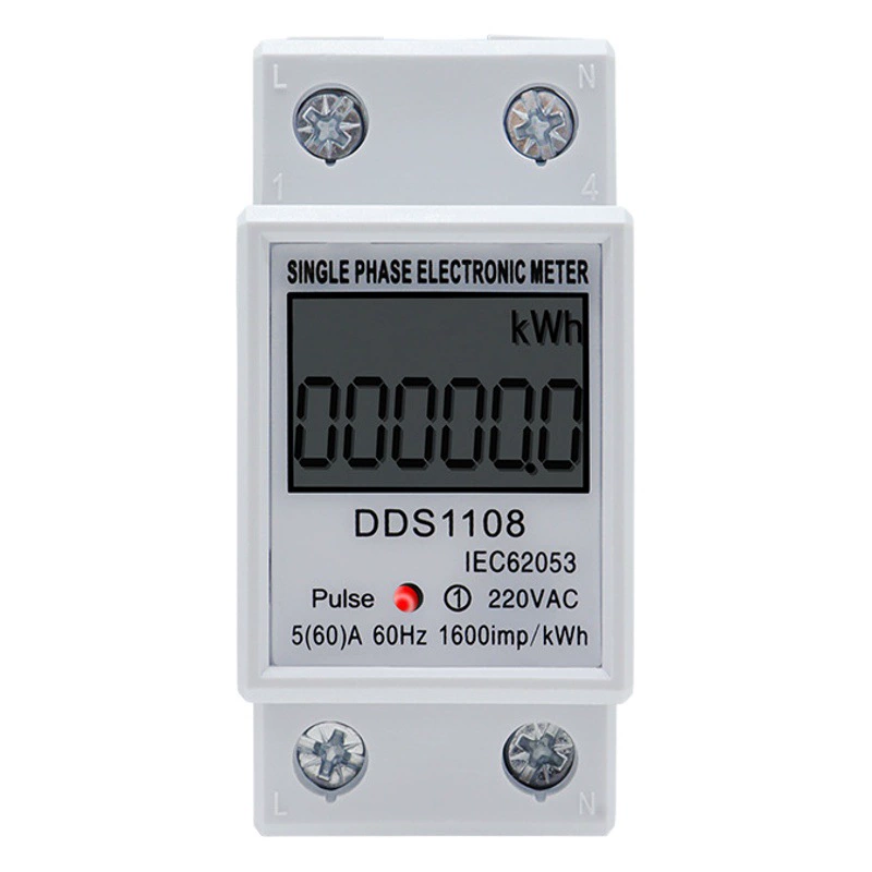 Taiye DDS1108 однофазный счетчик ватт-часов рельсовый интеллектуальный цифровой дисплей Счетчик 220 В электронный Высокоточный счетчик 2p