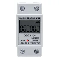Taiye DDS1108 однофазный счетчик ватт-часов рельсовый интеллектуальный цифровой дисплей Счетчик 220 В электронный Высокоточный счетчик 2p