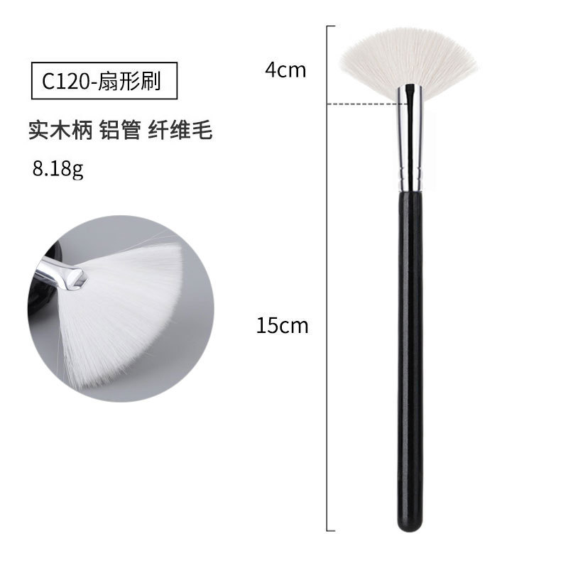 40 sets de cepillo de maquillaje negro y plateado cepillo de sombra de ojos de alta calidad cepillo de concelador cepillo de base cepillo de herramientas de maquillaje conjunto completo