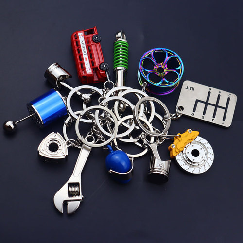 Factory Stock Traffic Signal Red Light Bus Car Turbocharger Motorcycle Helmet Keychain Metal Gift