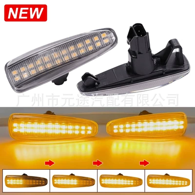 Car Signal Turn Signal – Dönmə işıqları - jx-d017-c-transparent-flowing-yellow-light-two-light-bars-new-style