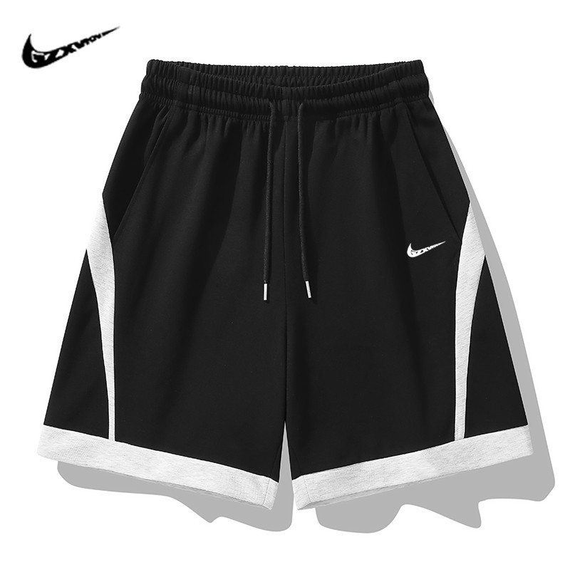 Men's Summer Thin Loose Cotton Sports Shorts 2026 New Color-Blocking Casual Running Shorts