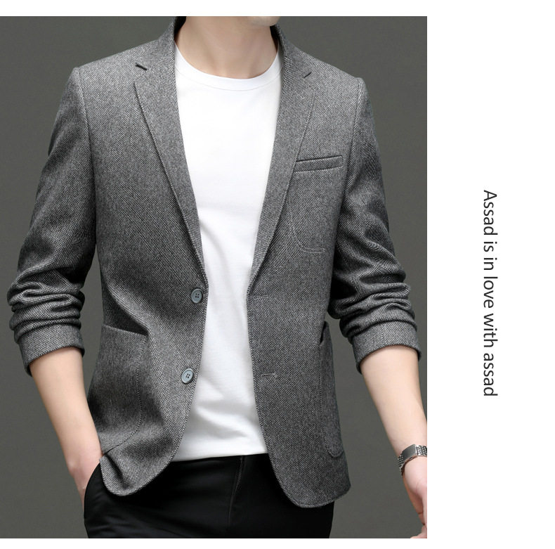 Áo vest nam dáng ôm phối len mỏng chống nhăn kiểu Hàn — Vàng ngỗng, Xám trung tính chi tiết 30