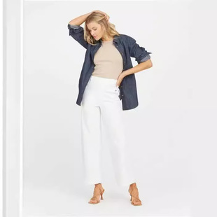 European and American Style New Fashion Versatile Amazon Slim-Fit Long Pants Wide-Leg Pants for Women, Can Be Worn Outside, Slimming High-Waisted Cropped Pants