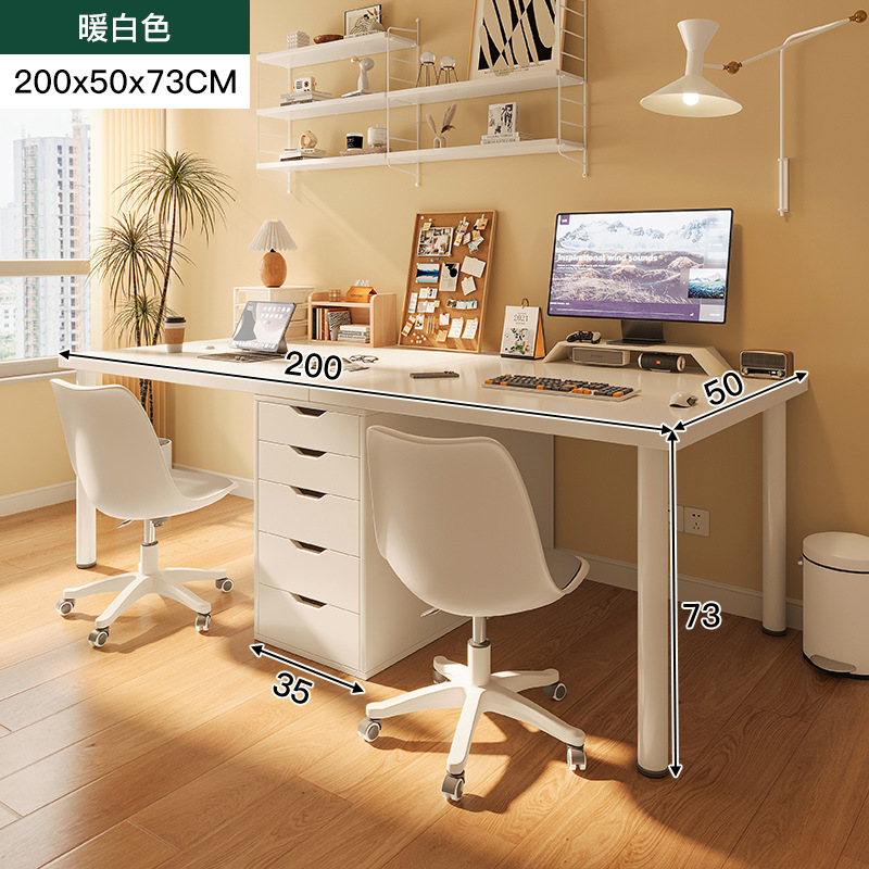 Escritorio doble, hogar, lujo ligero, escritorio de computadora moderno, escritorio, dormitorio, escritorio de aprendizaje simple, escritorio de escritura, banco de trabajo