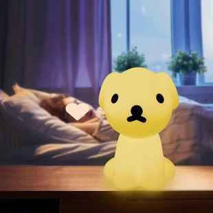 Bedside Lamp Table Lamp Nordic Style Bedroom Simple Children's Room Cartoon Cute Puppy Night Light Eye Protection Super Cute