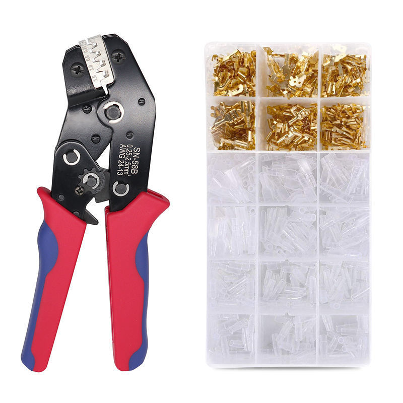 厂家直供SN-58B欧式棘轮省力压线钳 2.8 4.8插簧端子压接工具批发