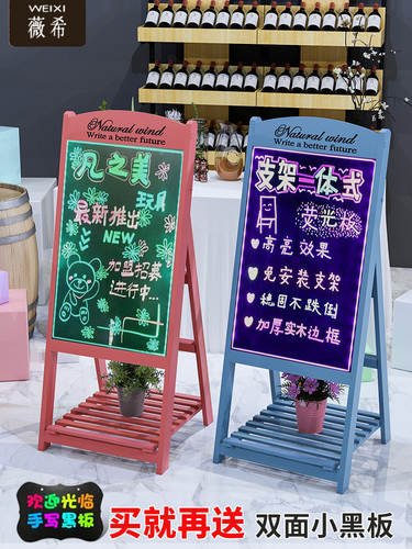 Wholesale Glowing LED Advertising Sign, Electronic Blackboard for Store, Handwritten Store Entrance Commercial Fluorescent Display Board