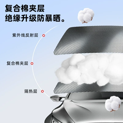 Cover Three-Window Sunshade Glass Sunshade: Car snow shield