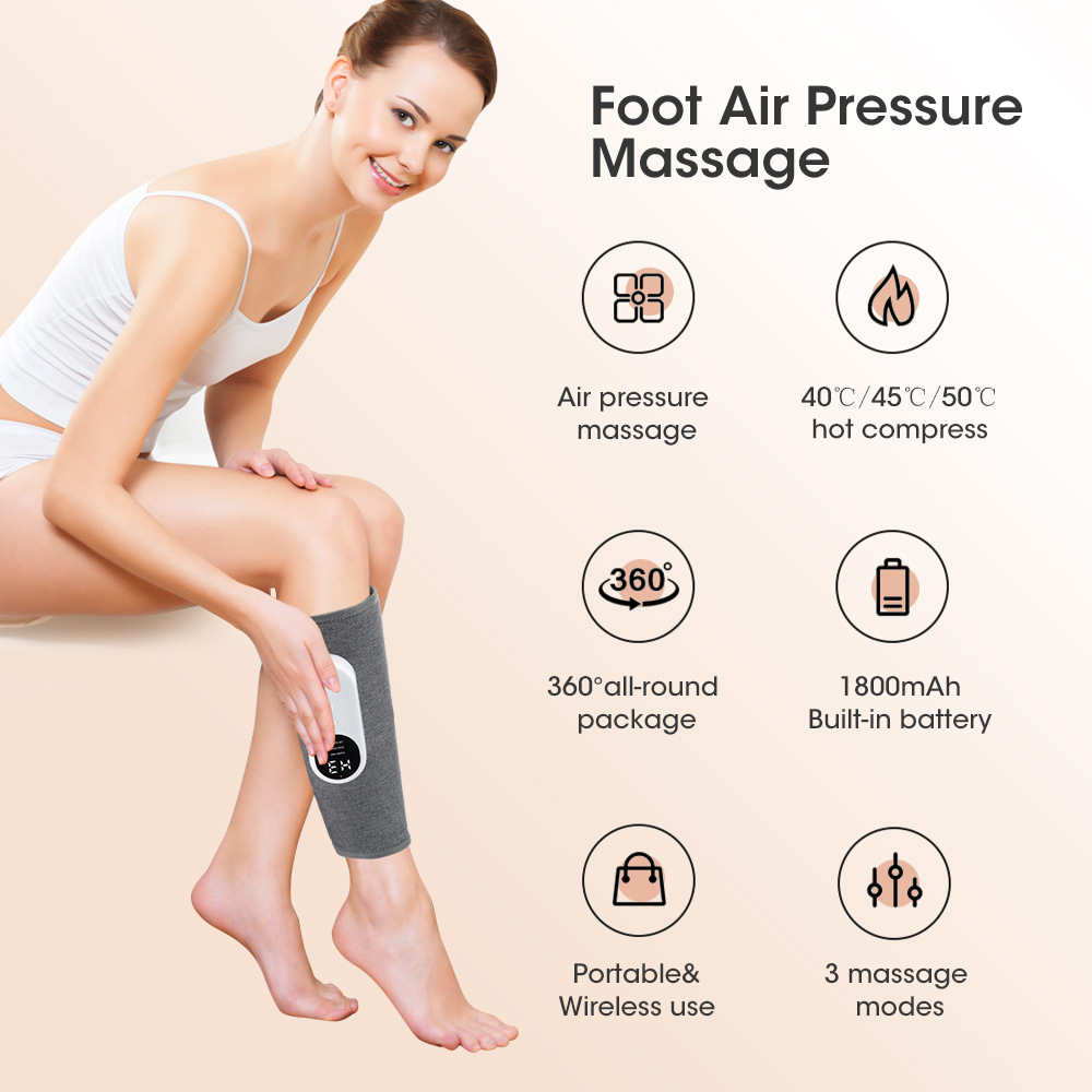 Cross-border new calf heat pad airbag massager, air pressure leg beauty massager for home use, slimming foot massage machine