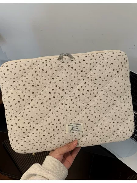Cross-border Korean heart-shaped floral tablet sleeve storage bag 11-inch 13inch 15inch computer protective case