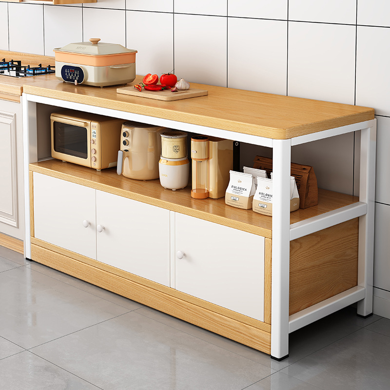 Estantes de cocina, gabinetes multifuncionales de piso a techo, gabinetes laterales, hornos microondas de varias capas para el hogar, estantes de almacenamiento, gabinetes de almacenamiento