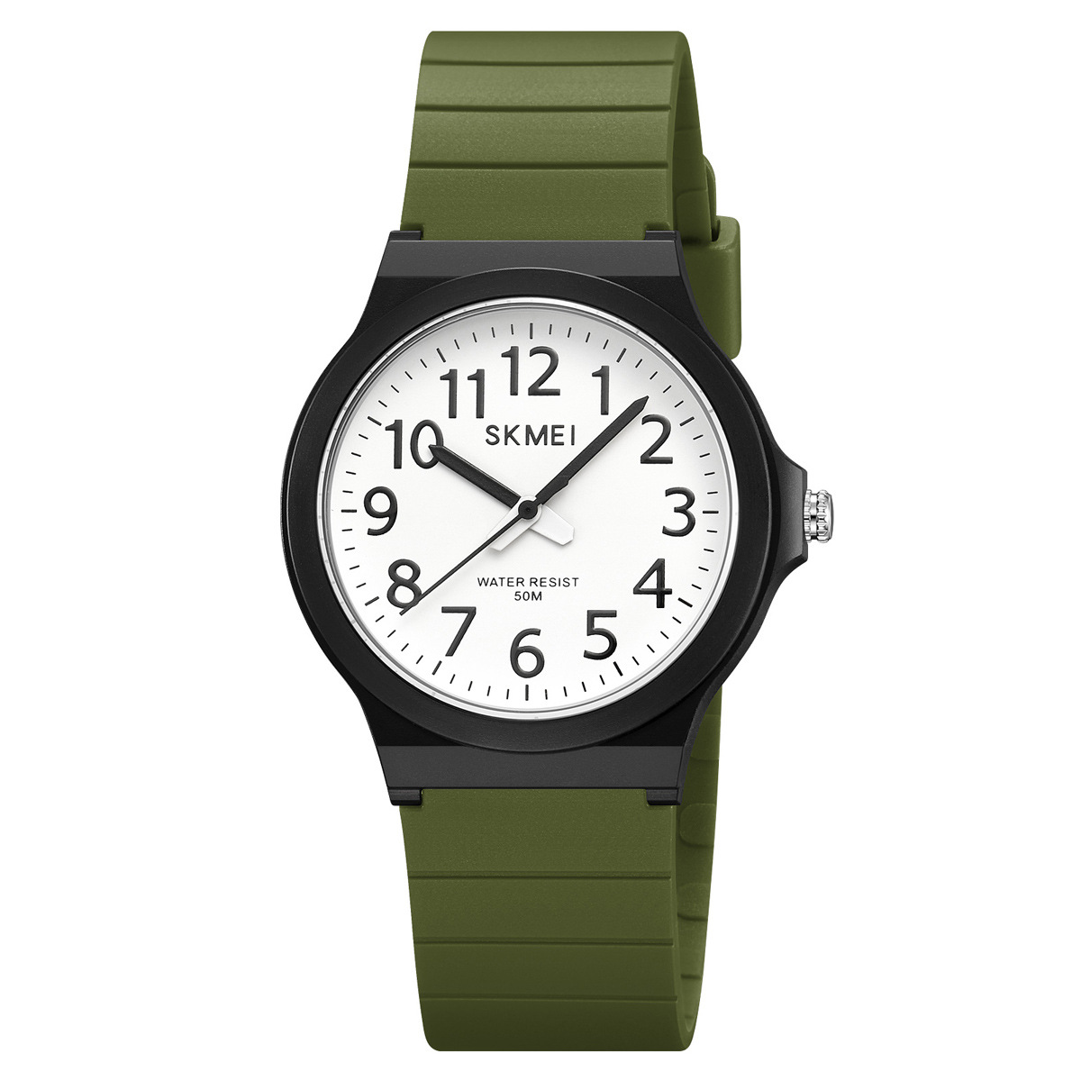 Momento Meins viento reloj de estudiantes color gelatina 50 metros reloj impermeable silencioso reloj de examen para hombres y mujeres reloj