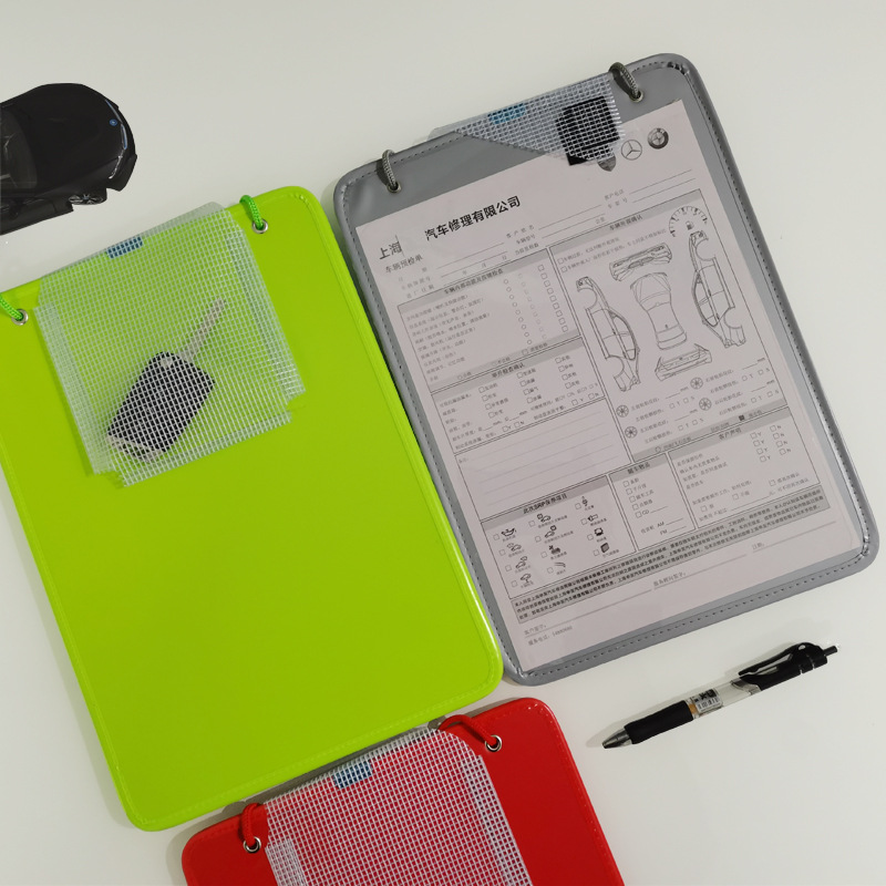 4S汽修店售后接待结算写字垫板维修信息记录交接工单板夹灰色