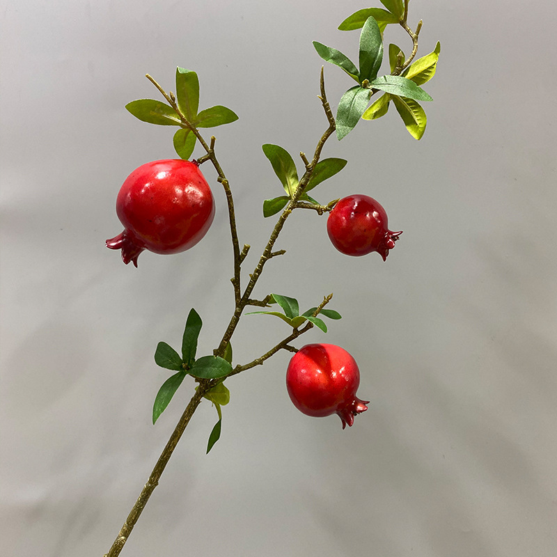 シミュレーションベリー帯霜柿枝家庭装飾植物装飾果実枝泡果実シミュレーション柿|undefined
