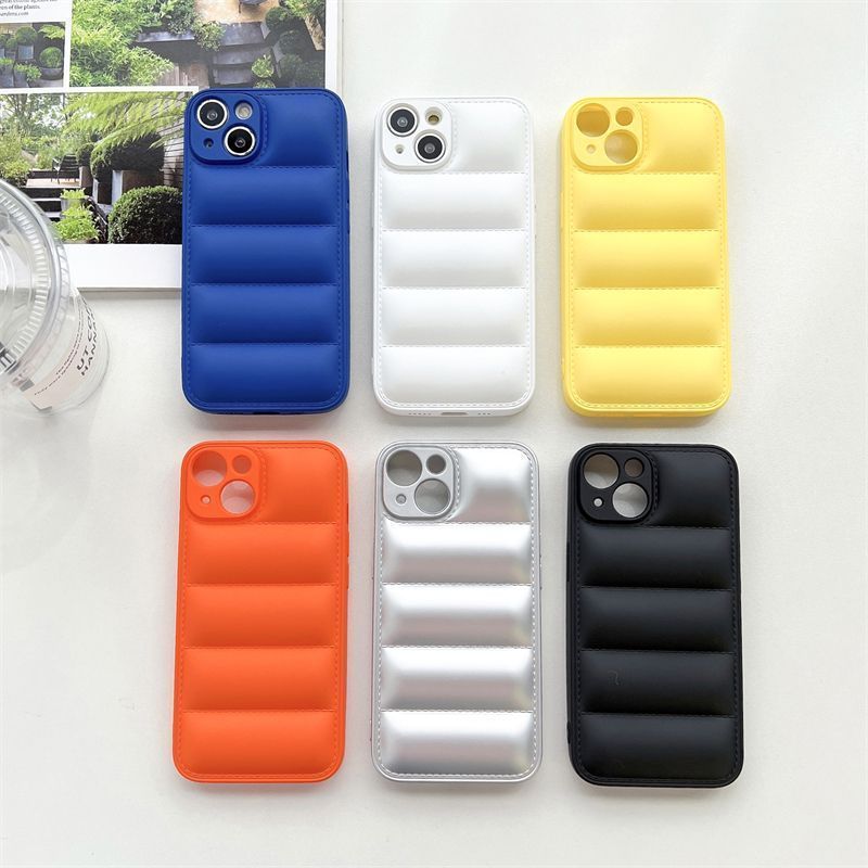 iPhone14磨砂羽绒服手机壳13Promax苹果15耐脏12防摔7Plus软壳xrx