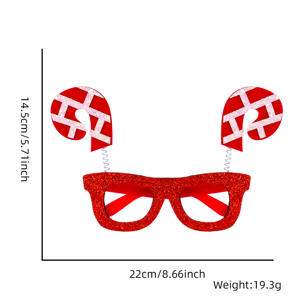 亚马逊新款圣诞眼镜儿童成人圣诞节装饰品拍照道具弹簧派对眼镜框详情15