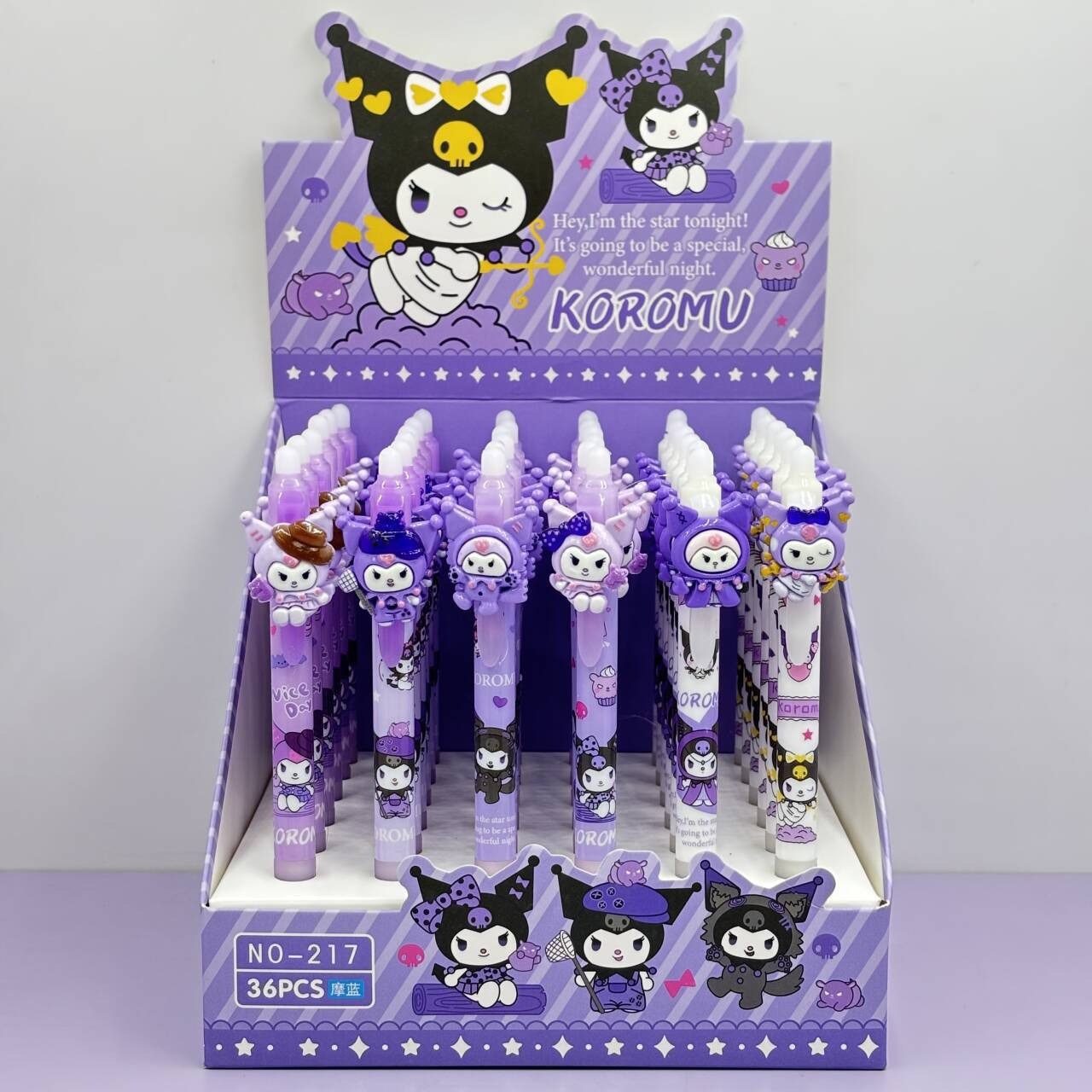 Cariñosa nueva caricatura pulsable bolígrafo neutro estereoscópico tres li cabeza de muñeca de alto valor facial estudiantes pulsable bolígrafo borrable