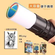 黑色画筒 塑料伸缩图纸画筒 绘图作品收藏收纳筒 展示架收纳桶