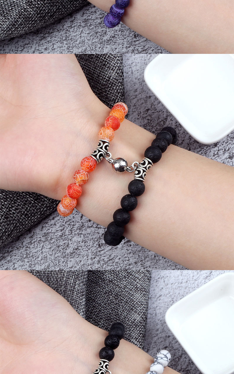 Couple Beaded Bracelets With Magnetic Attraction For Partners_voghion.com