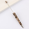 DIY beading pen printing pattern creative plastic handmade wise leopard pattern floral cow tiger beaded pens wholesale