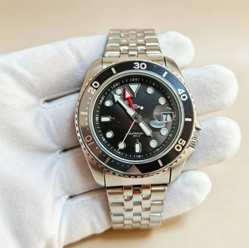 Seiko 5 Sports Watch for Men GMT Five-Row Chain Steel Strap Waterproof Men's Mechanical Wristwatch SSK001K1 Cross-Border Seiko 5 Sports Watch for Men GMT Five-Row Chain Steel Strap Waterproof Men's Mechanical Wristwatch SSK001K1 Cross-Border