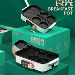 先科家用早餐机小黄鸭多功能三合一煎蛋烤加热吐司机三明治煎烤机