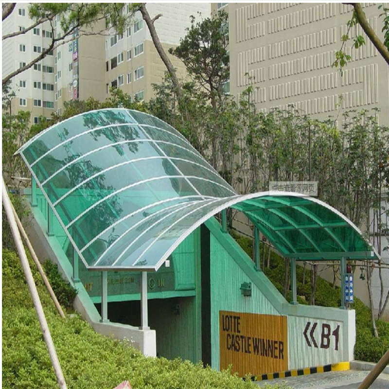 PC板耐力板透明聚碳酸酯阻燃阳光板车棚雨棚遮阳采光pc板