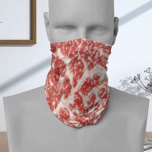 Sliced meat texture changeable magic mask head scarf custom outdoor riding windproof sunscreen scarf