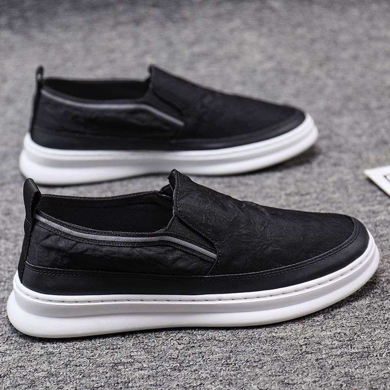 2025 New Summer Breathable Old Beijing Cloth Shoes Men's Casual Canvas Shoes Men's Trendy Slip-On Lazy Men's Shoes