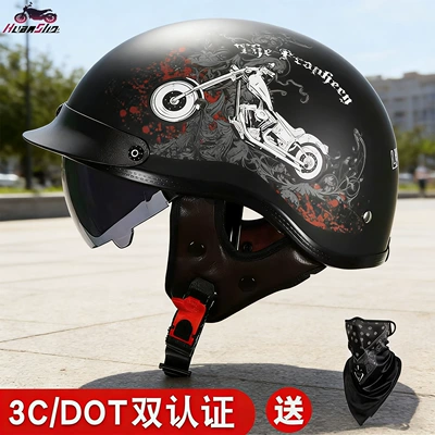 Foreign Trade Cross-Border Motorcycle Helmets, Retro Cruiser Half Helmets, Aliexpress, Amazon, Lei Electric Vehicle Helmets Wholesale