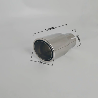 edge and welded edge, blue Exhaust pipe - 02-528989mm-63-interface-double-lip