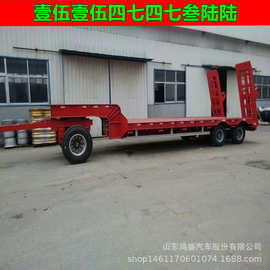 大观区全挂拖车销售 挖掘机全挂式运输车 房车底盘图片