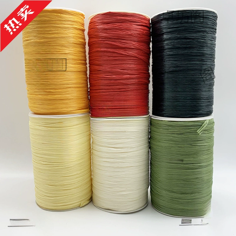 Рафия, японская бумажная нить из растительного волокна, рисовая нить в рулоне, ручная плетеная лента, нить для вязания крючком