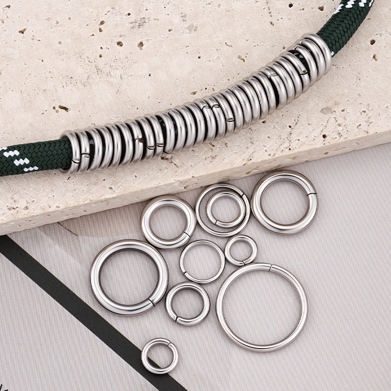 Titanium Steel Open Ring Closed Ring Stainless Steel Jewelry Accessories DIY Necklace Bracelet Connecting Ring Fashion Handmade Materials Titanium Steel Open Ring Closed Ring Stainless Steel Jewelry Accessories DIY Necklace Bracelet Connecting Ring Fashion Handmade Materials