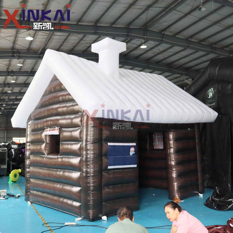 厂家圣诞屋 内置LED发光充气圣诞用品 可印刷充气节日灯光圣诞屋