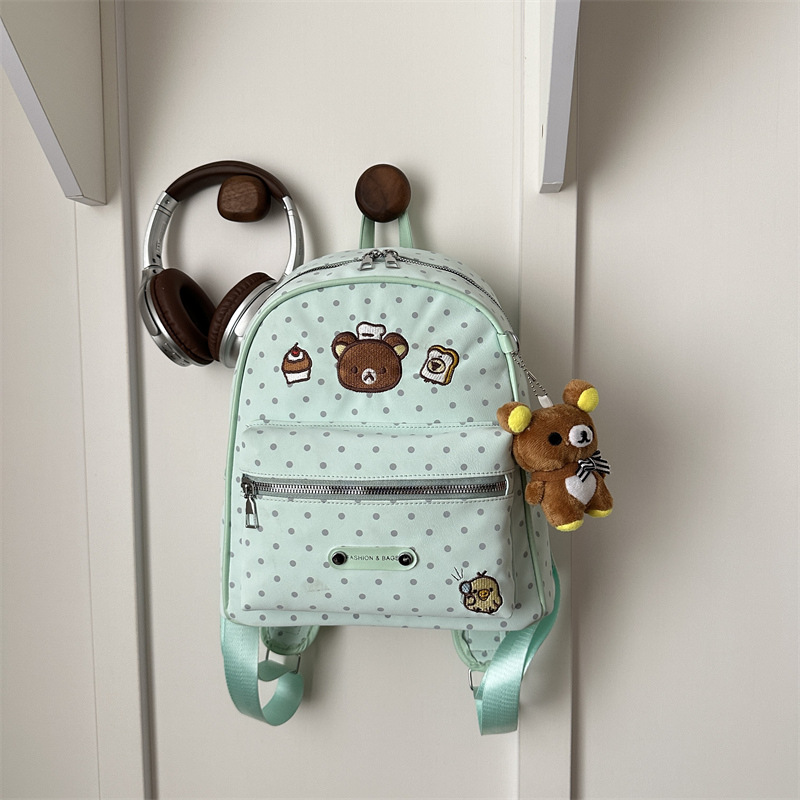 Mochila de la universidad de punto de tormenta para mujeres 2026 nueva moda mochila de dibujos animados de verano dulce chica mochila pequeña