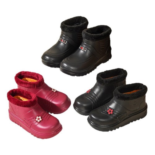 Thermal Waterproof Snow Boots for Men and Women, Snow Boots with Fleece Lining, Rain Boots for Laundry, Car Washing, Kitchen Hygiene, Waterproof Rain Shoes, Kitchen Work Shoes, Wholesale