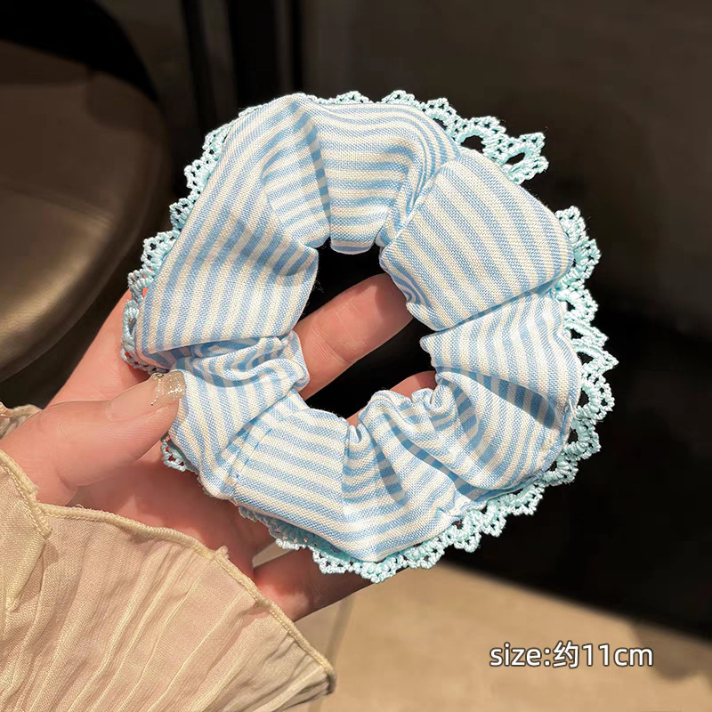 Encaje retro francés, diadema de intestino grueso, mujer 2025, nuevo estilo, cuerda para el cabello, banda de goma, lazo, dulce cuerda para el cabello, accesorios para el cabello