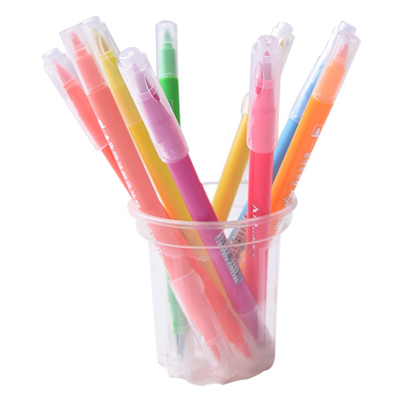 Soft-Head Double-Head Watercolor Pen Single Monochrome Blue Watercolor Painting Yellow Color Black Bulk Wholesale Large Capacity