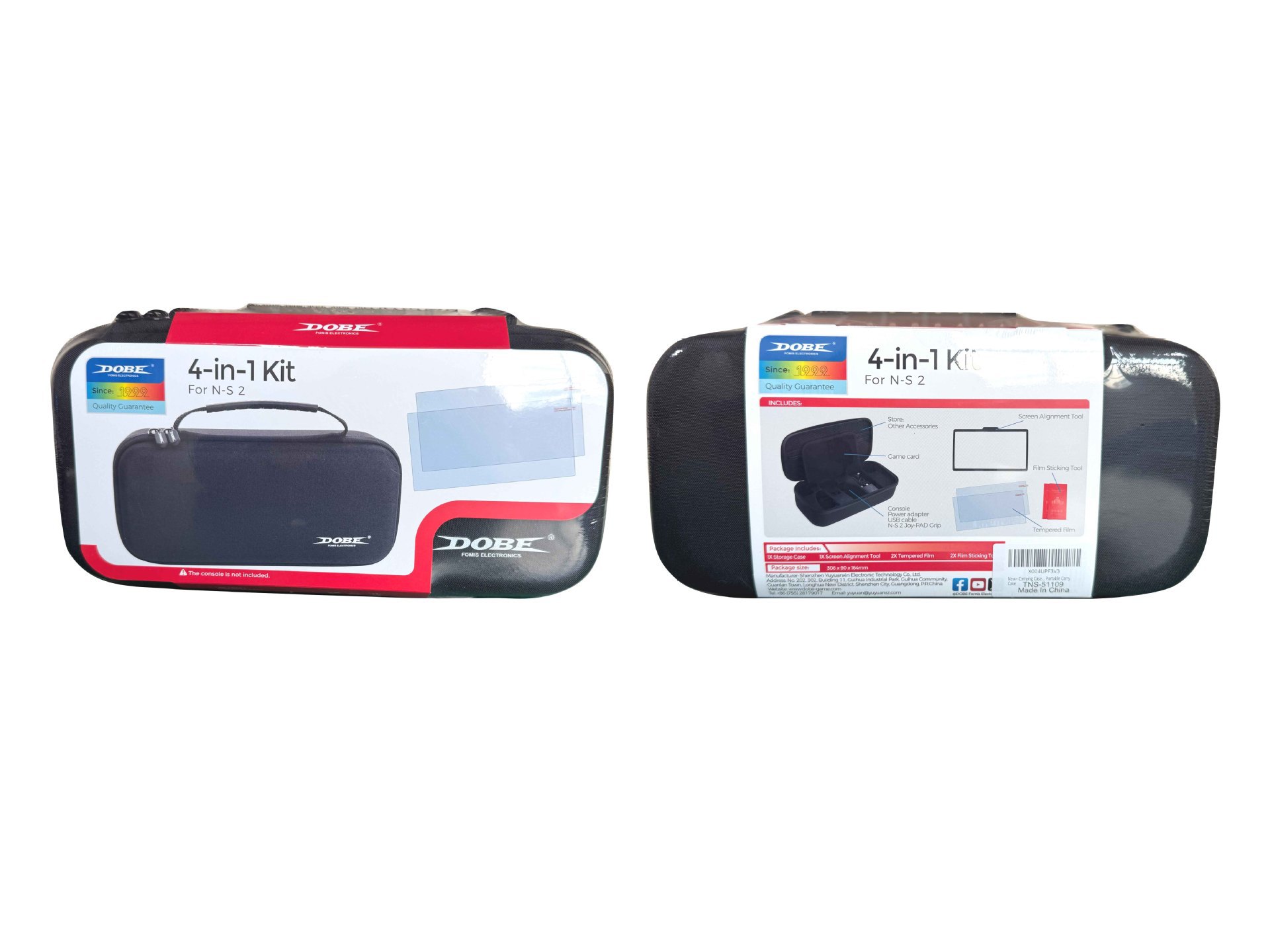Switch 2nd Gen Ana Konsol Saklama Çantası NS2 Ekran Temperli Cam Film Uygulama Aracı İle 4 In 1 Set TNS-51109