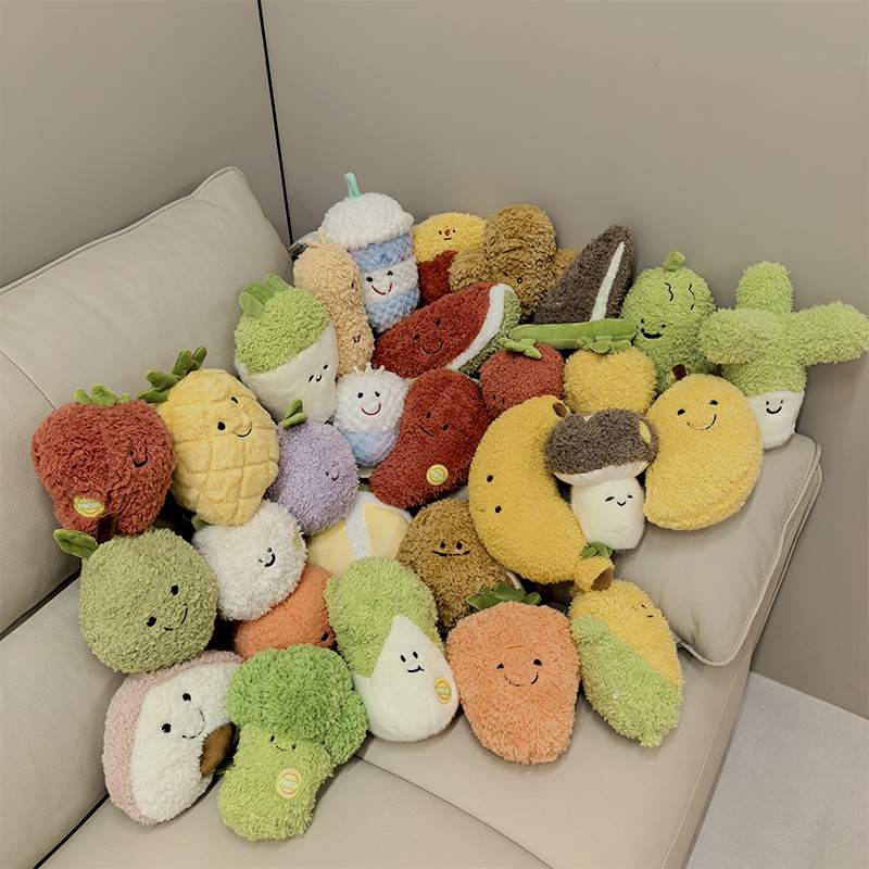 Muñecas de ocho pulgadas de simulación de muñecas de verduras muñecas de peluche muñecas de frutas pequeñas muñecas de boda arrojar regalos muñecas