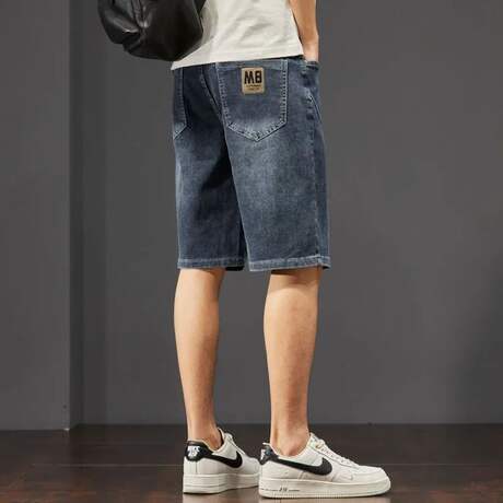 Summer Thin Denim Shorts for Men 2025 New Trendy Brand Loose Fit Versatile Casual Stretch Denim Shorts