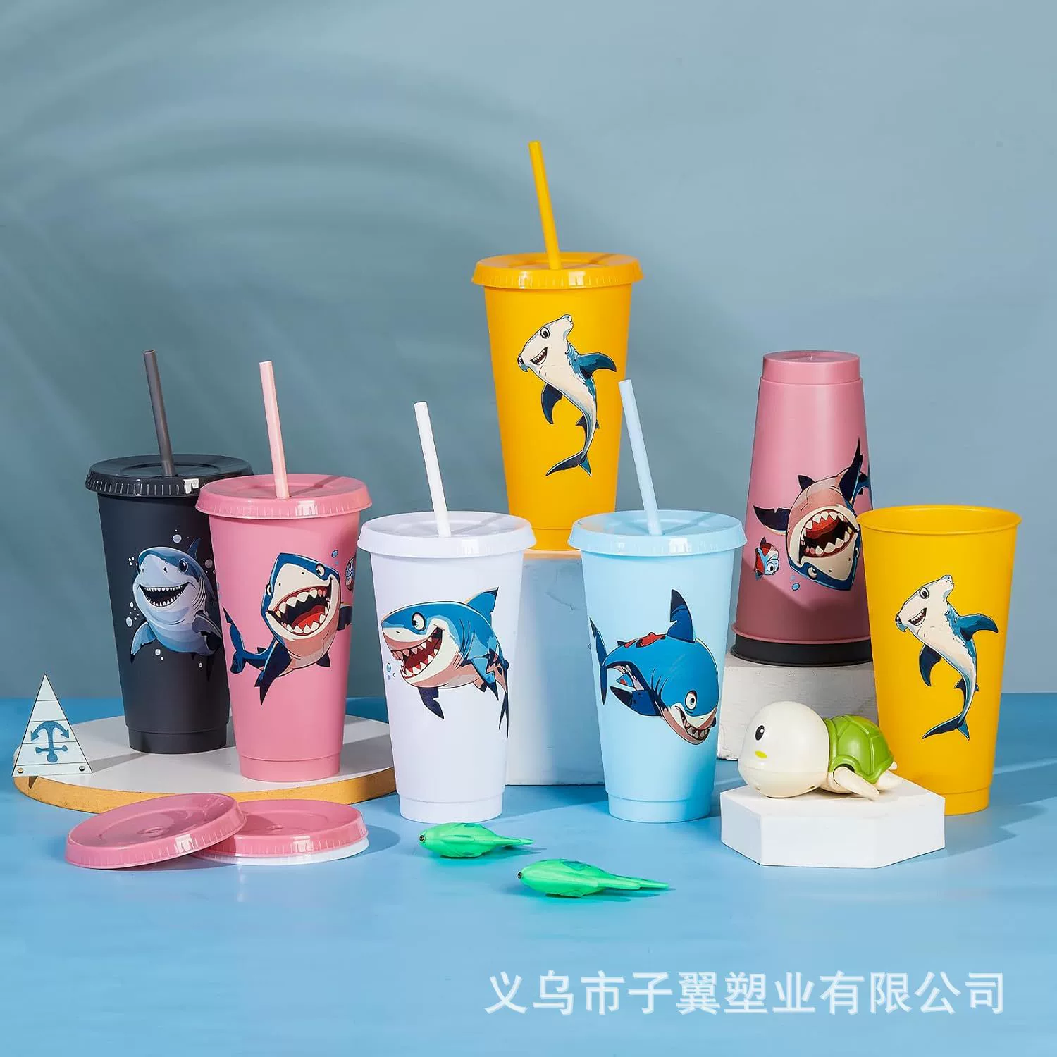 2025 новый печатный стакан 500 мл для молочного чая, сока, напитков, PET пластиковый стакан с прямой соломинкой для питья