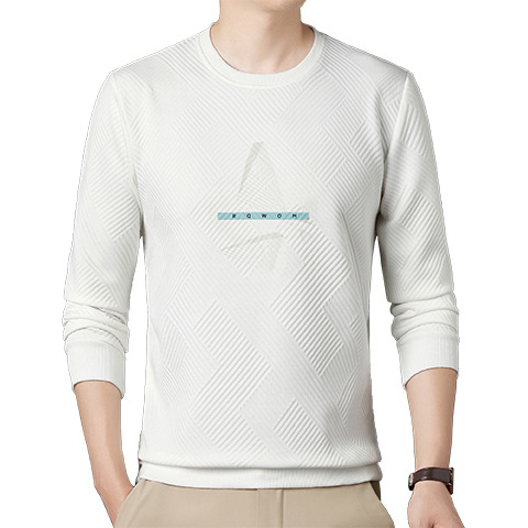 Specht Herbst Und Winter Neue Langarm männer Rundhals Solide Geometrische Muster Unterlage Hoodie Mode Casual Top_voghion.com